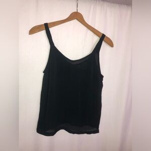 Vintage 70’s Adini Black Rayon Tank Top Size Petite or Small